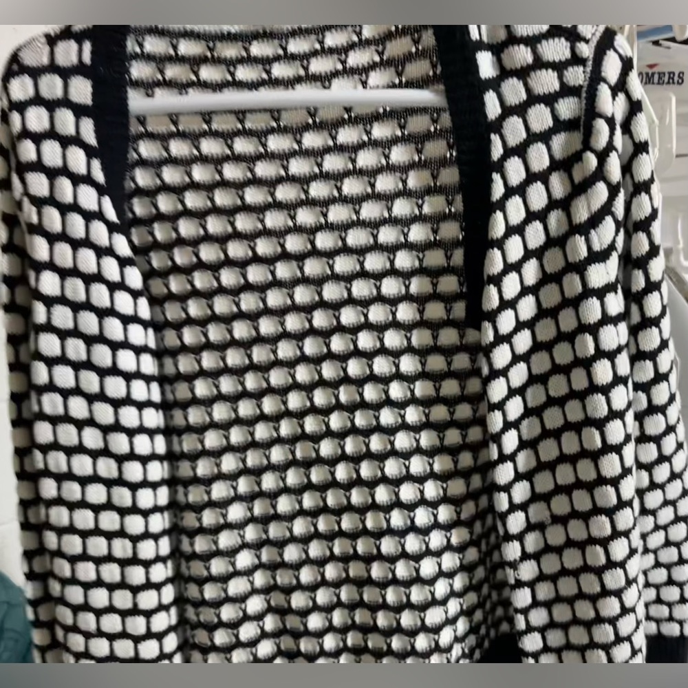 Black and white Chico’s Cardigan